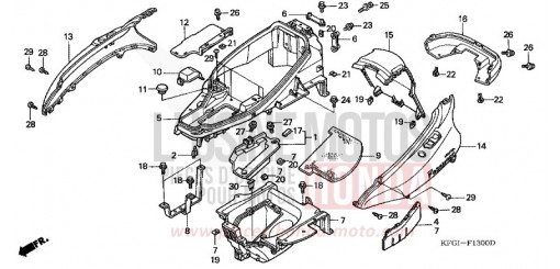 HOUSSE DE CARROSSERIE/COMPARTIMENT A BAGAGES FES250Y de 2000